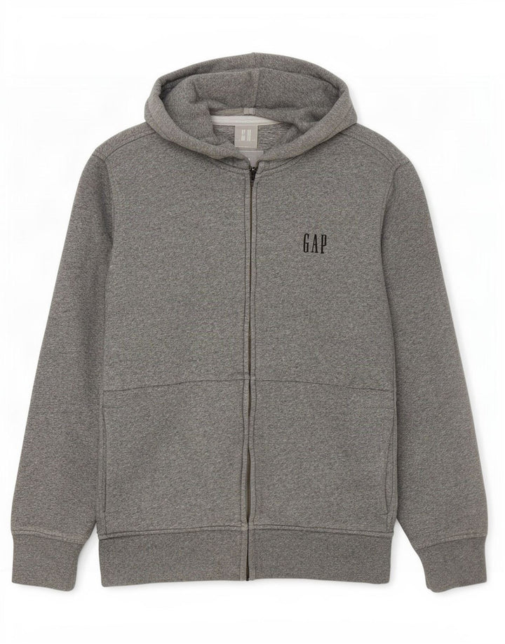 Maglione con cappuccio e zip da uomo Gap piccolo in cotone chiazzato grigio
