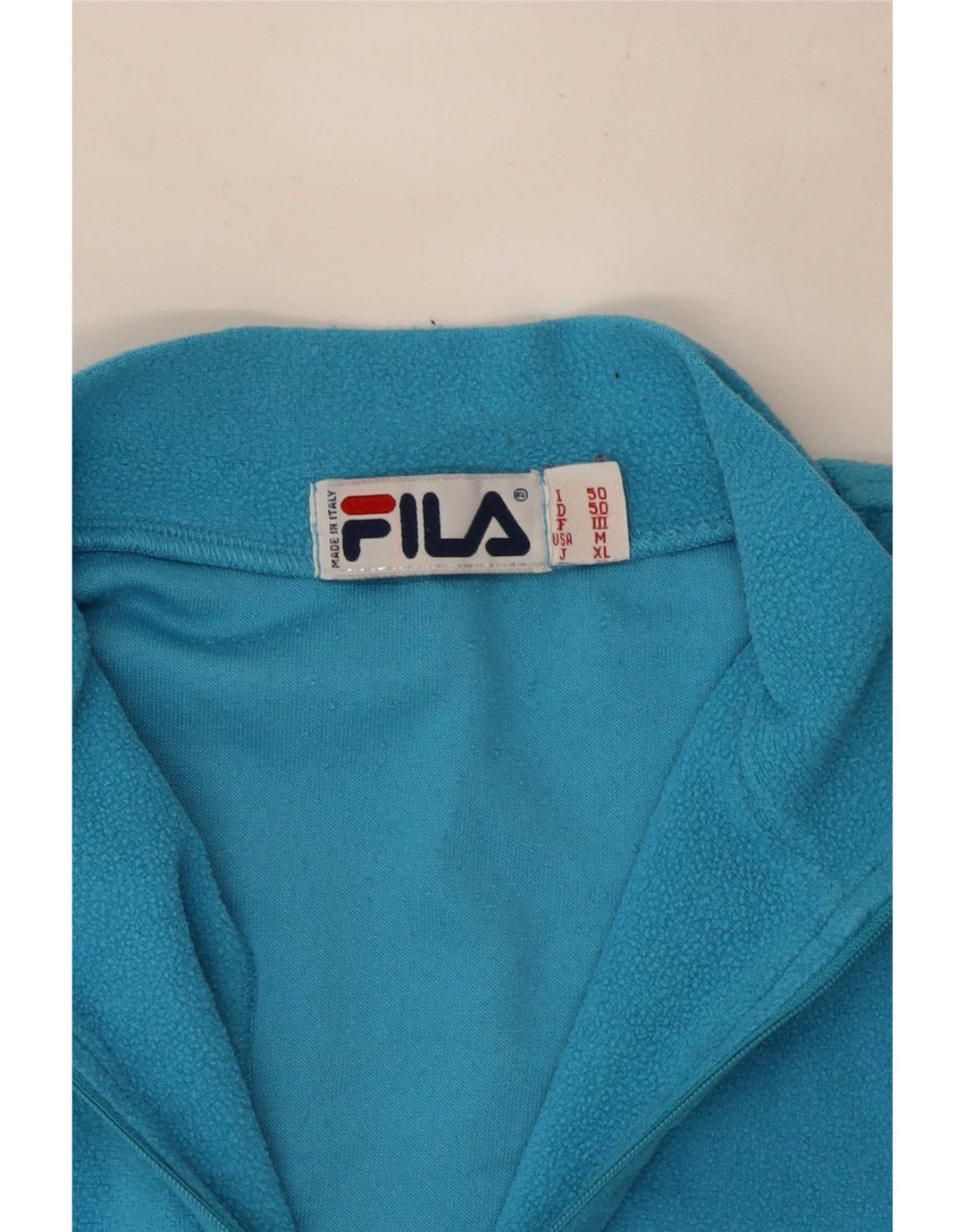 Maglione in pile Fila da uomo con zip e collo IT 50 blu medio