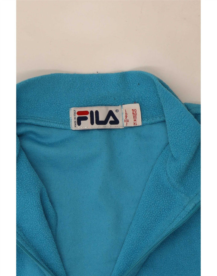 Maglione in pile Fila da uomo con zip e collo IT 50 blu medio