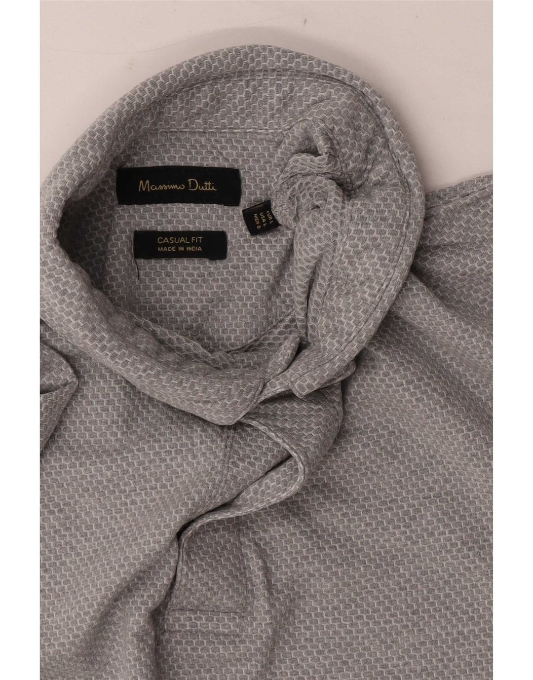 Polo da uomo vestibilità casual Massimo Dutti grande grigia