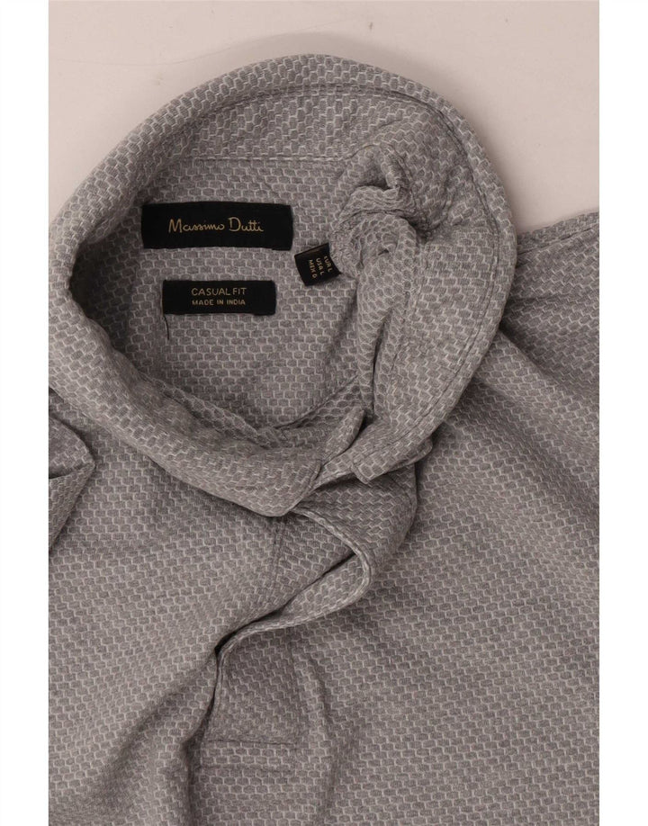 Polo da uomo vestibilità casual Massimo Dutti grande grigia