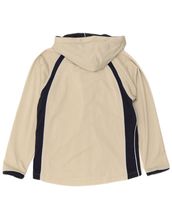 Felpa con cappuccio e zip da uomo Asics color block beige medio