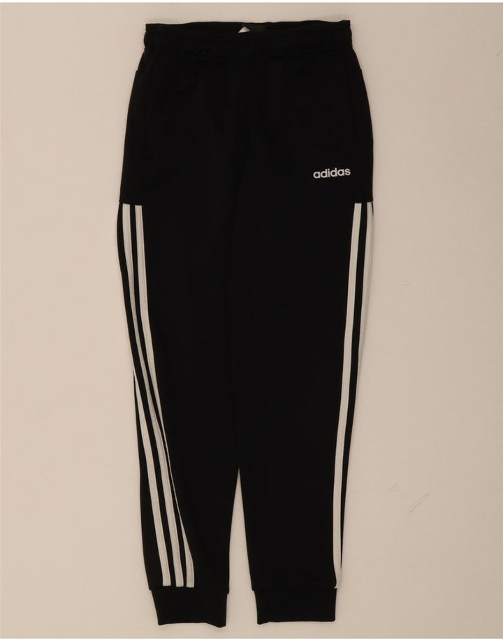 ADIDAS Boys Tracksuit Trousers Joggers 11-12 Years Medium Black Polyester Vintage Adidas and Second-Hand Adidas from Messina Hembry 