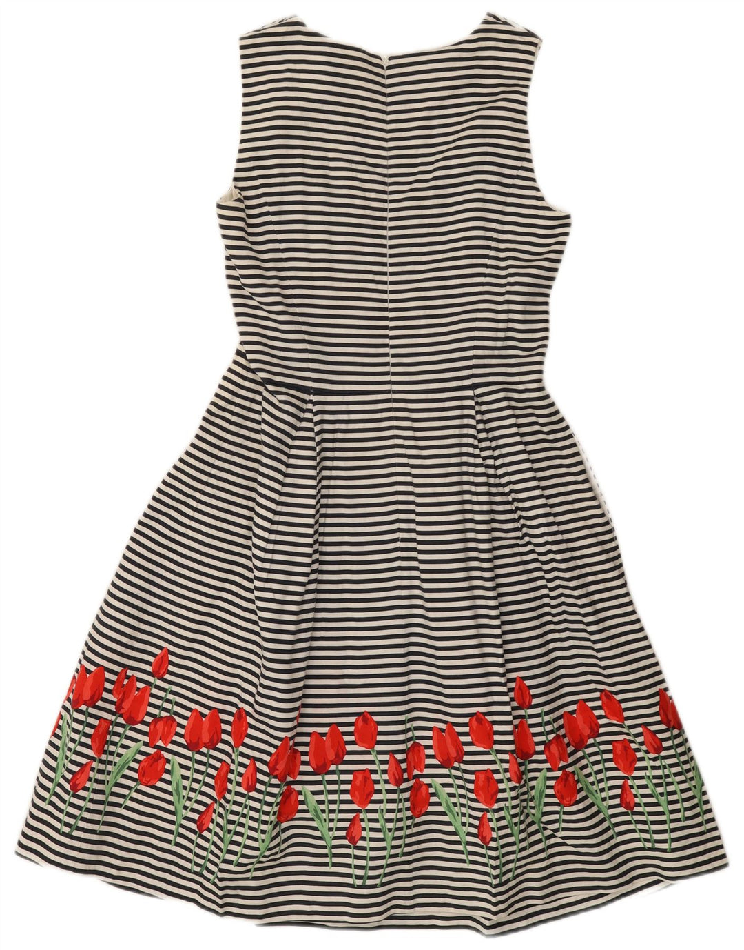 Abito a trapezio da donna Brooks Brothers US 8 medio a righe bianco sporco