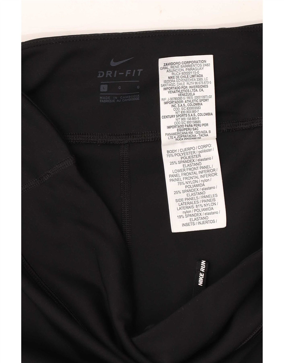 Leggings Nike Dri Fit da donna, grandi, in poliestere nero
