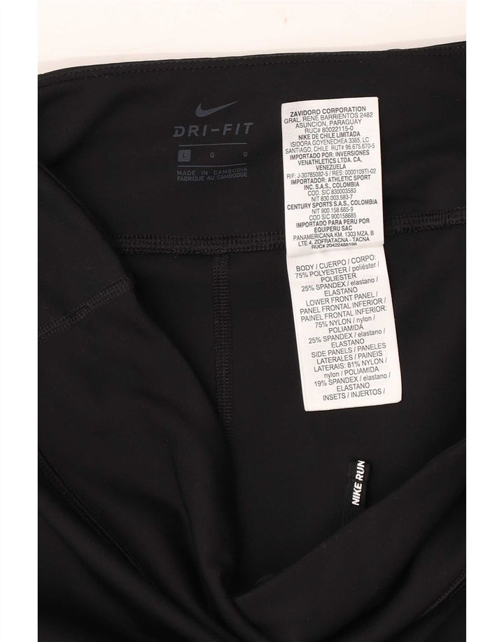 Leggings Nike Dri Fit da donna, grandi, in poliestere nero