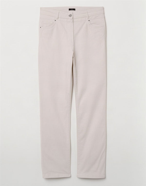 Pantaloni casual dritti da donna M&Co UK 14 Large W32 L32 Cotone bianco