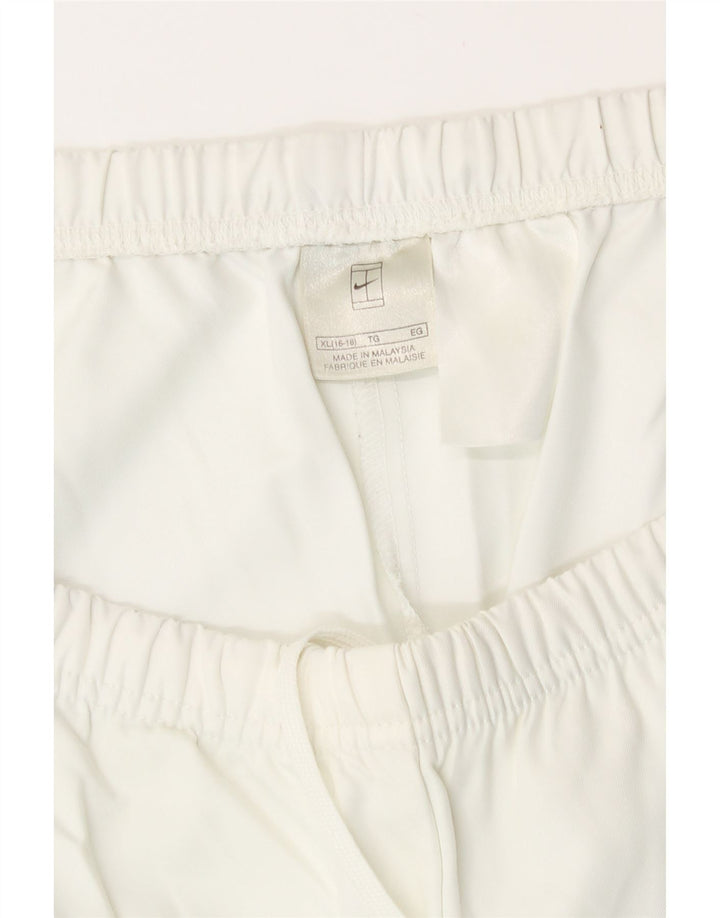 Pantaloncini sportivi Nike Donna UK 16/18 XL Bianco