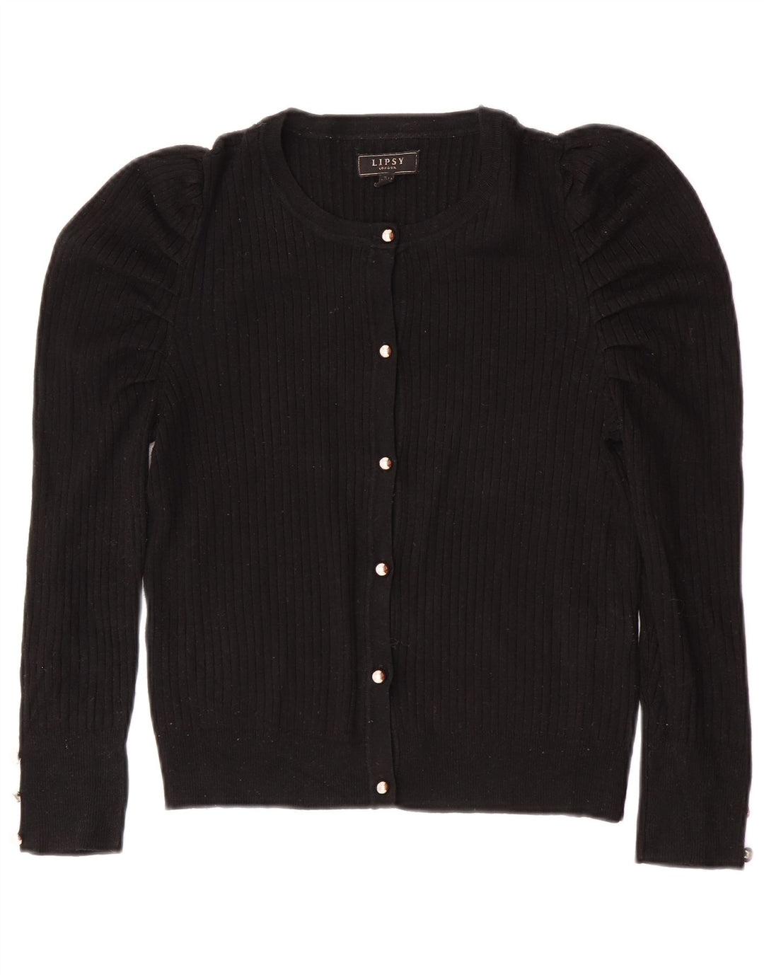 Maglione cardigan da donna Lipsy UK 12 Viscosa nera media