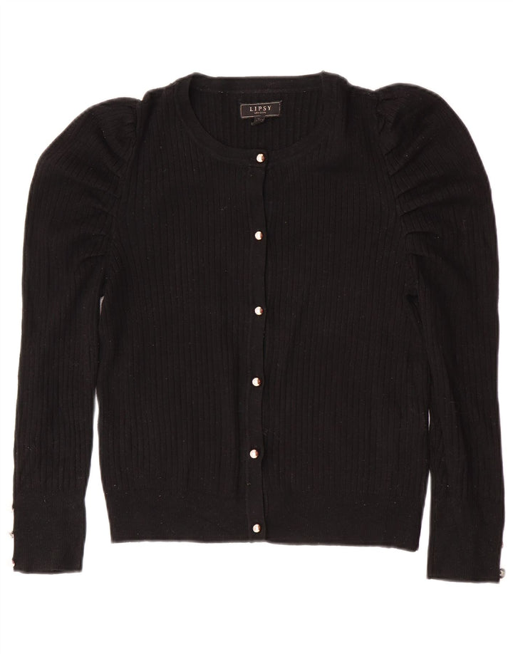 Maglione cardigan da donna Lipsy UK 12 Viscosa nera media