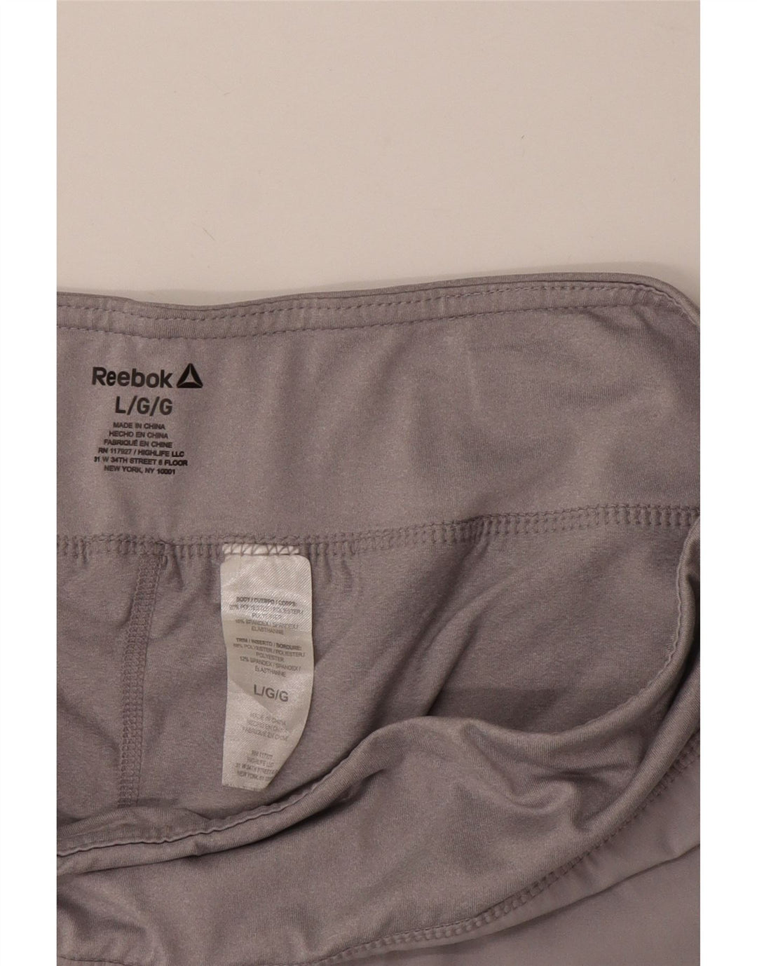 Pantaloncini sportivi Reebok da donna UK 16 Large Grigio Poliestere