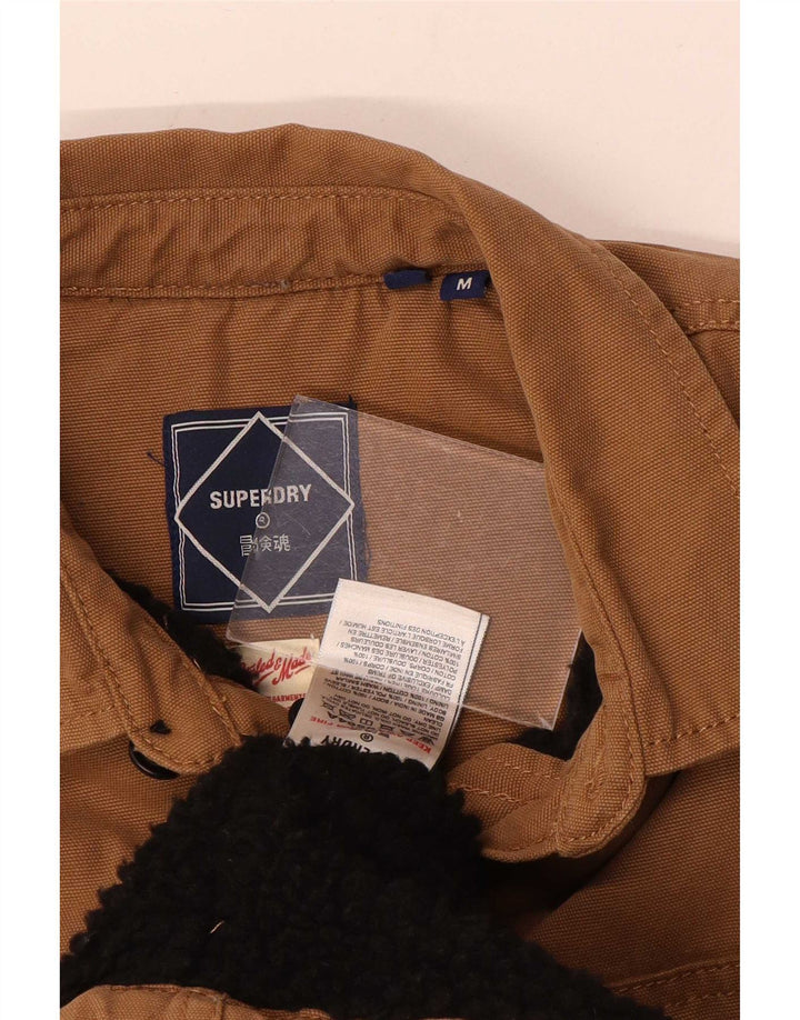 Giubbotto bomber da uomo Superdry UK 38 cotone marrone medio