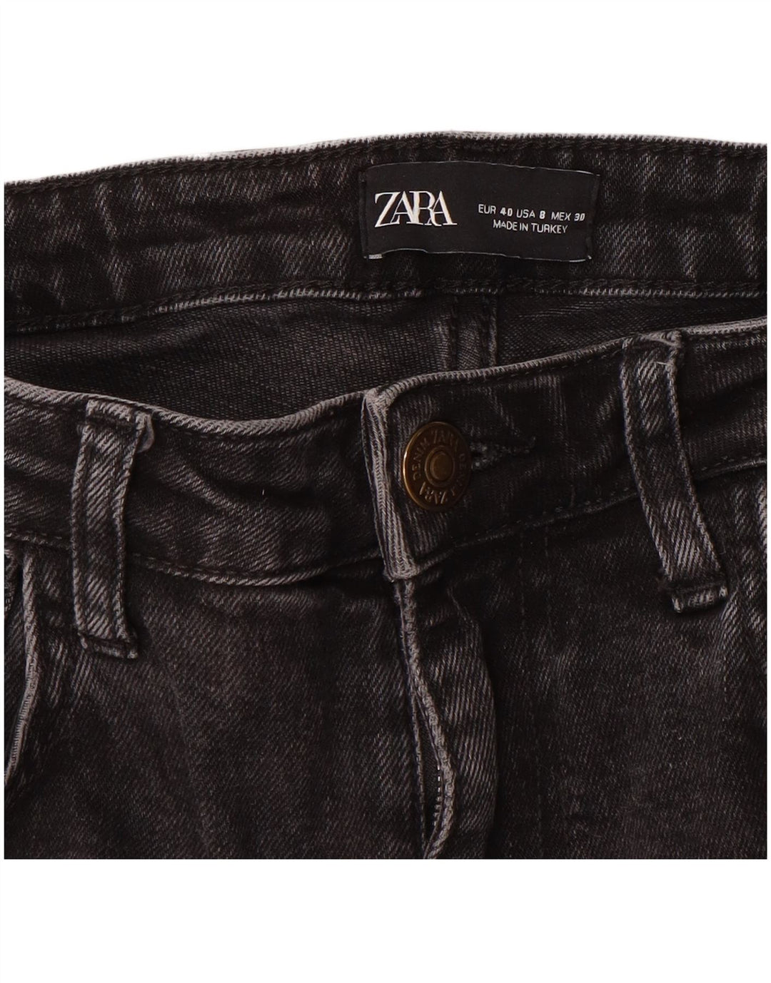 Jeans slim da donna Zara EU 40 medio W30 L27 Grigio