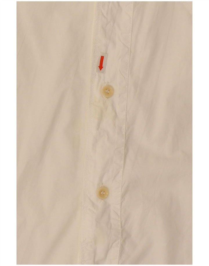 Camicia militare a maniche corte da uomo Murphy & Nye grande cotone bianco
