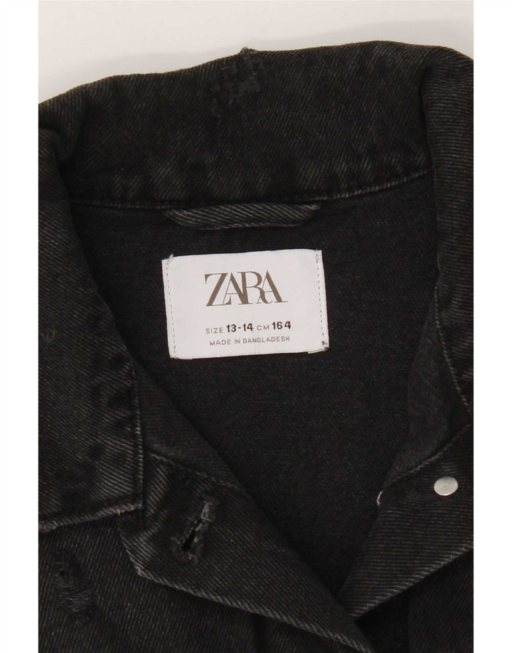 Giacca di jeans per ragazze Zara 13-14 anni Nera