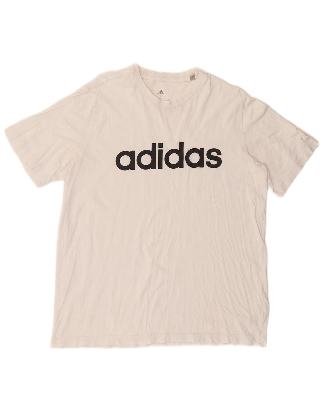 ADIDAS Mens Graphic T-Shirt Top Large White Cotton