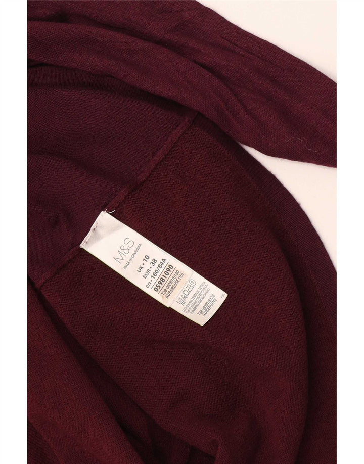 Top tunica da donna Marks & Spencer UK 10 piccolo acrilico bordeaux
