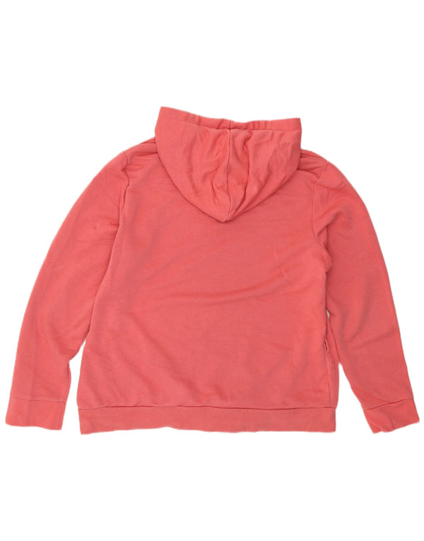 Felpa con cappuccio grafica da donna Adidas UK 20/22 XL Cotone rosa