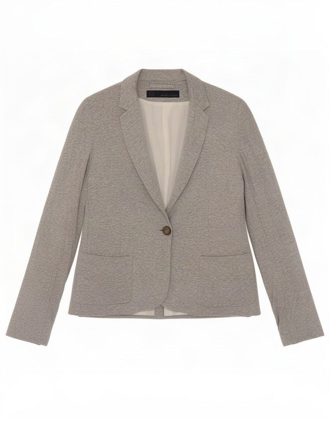 Giacca blazer a 1 bottone da donna Zara UK 10 piccola grigia screziata