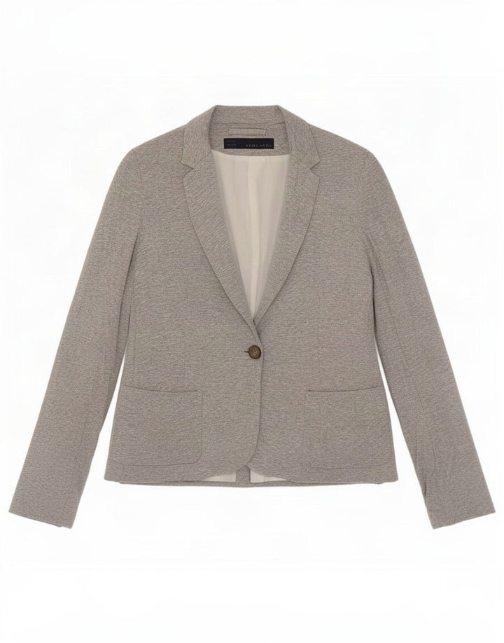 Giacca blazer a 1 bottone da donna Zara UK 10 piccola grigia screziata