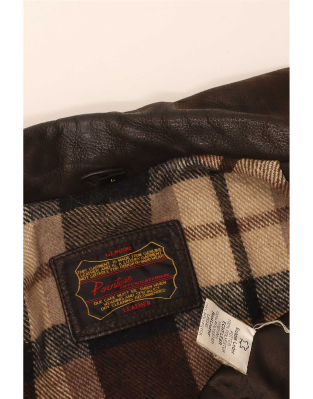 Giacca in pelle da uomo Pointers UK 40 grande marrone