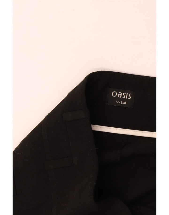 Pantaloni casual bootcut da donna Oasis UK 12 Medium W34 L29 Poliestere nero