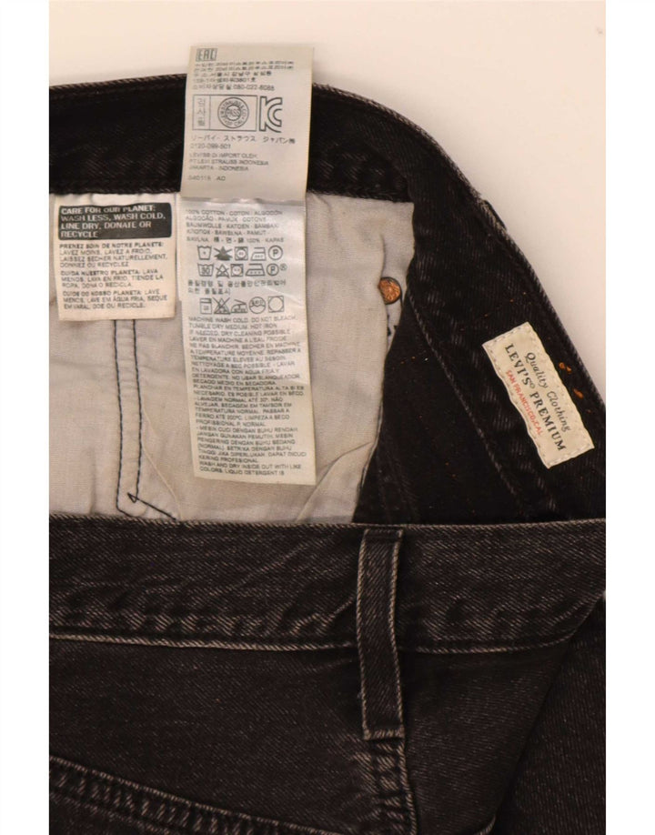 Pantaloncini Levi's da donna 501 in denim invecchiato W30 cotone nero medio
