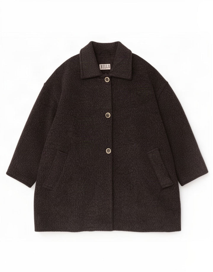 Soprabito oversize da donna Marella taglia 10 in lana di alpaca grigia