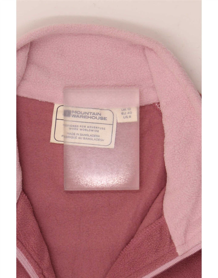 Maglione in pile da donna con collo e zip Mountain Warehouse UK 12 Rosa medio