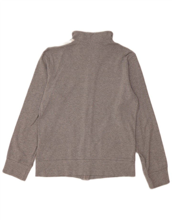 Giacca da tuta da donna ADIDAS UK 16 grande cotone grigio
