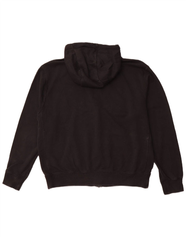 Maglione con cappuccio e zip da uomo NIKE grande in cotone nero