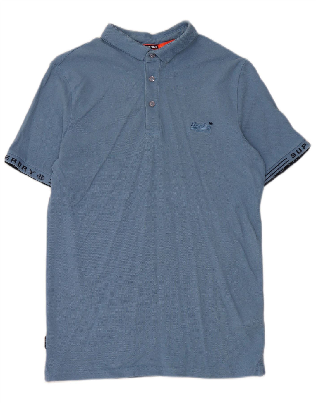 Polo grafica da uomo Superdry in cotone blu medio