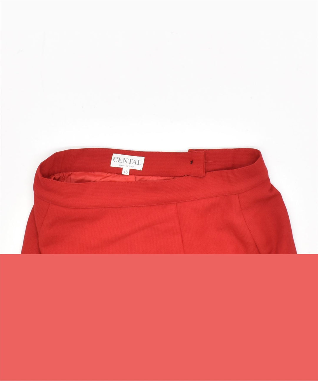 Gonna a tubino da donna CENTAL IT 46 grande W30 rossa vintage