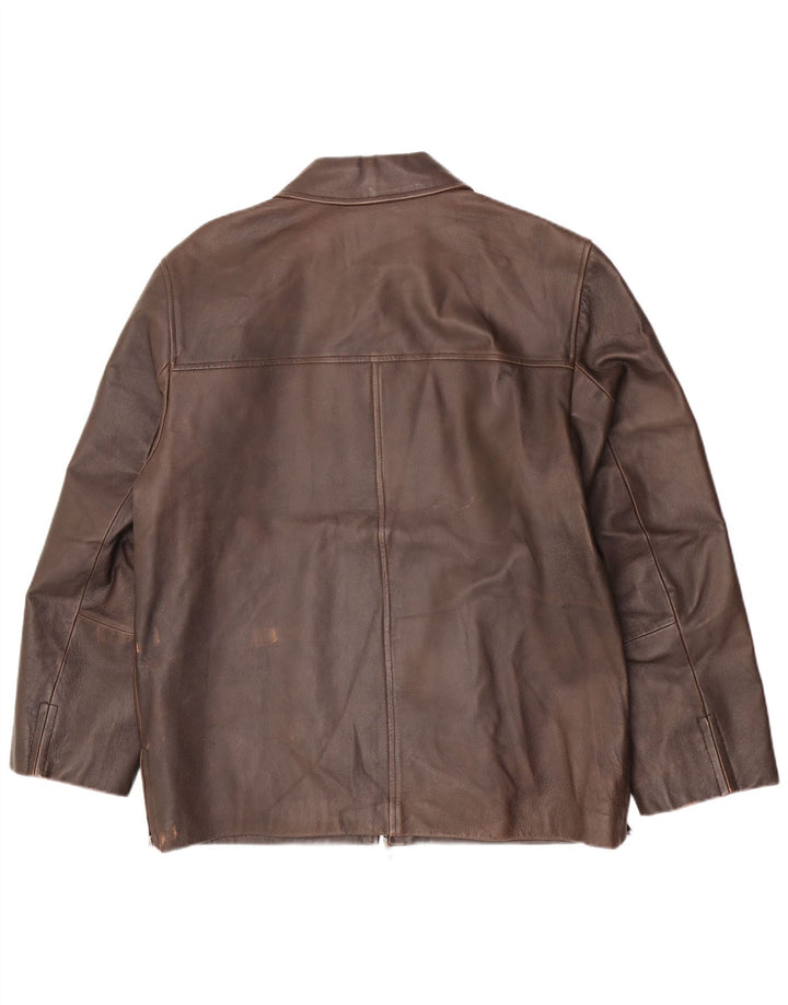Giacca In Pelle Uomo Conbipel IT 48 Marrone Medio
