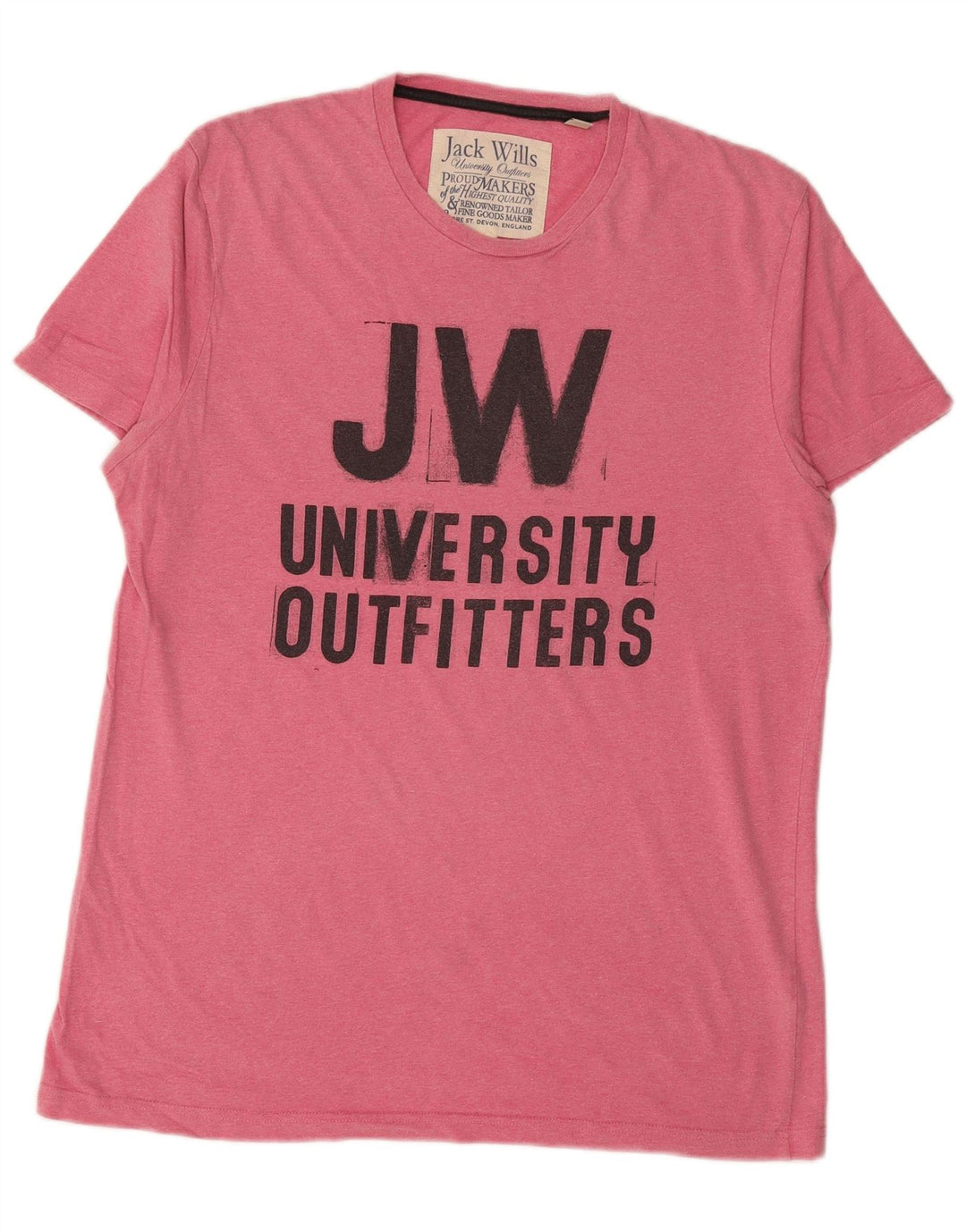 JACK WILLS T-shirt grafica da uomo Top piccola in cotone rosa