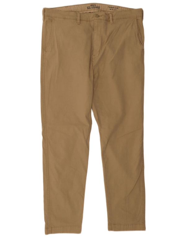 Pantaloni chino affusolati standard da uomo Levi's W38 L32 in cotone beige