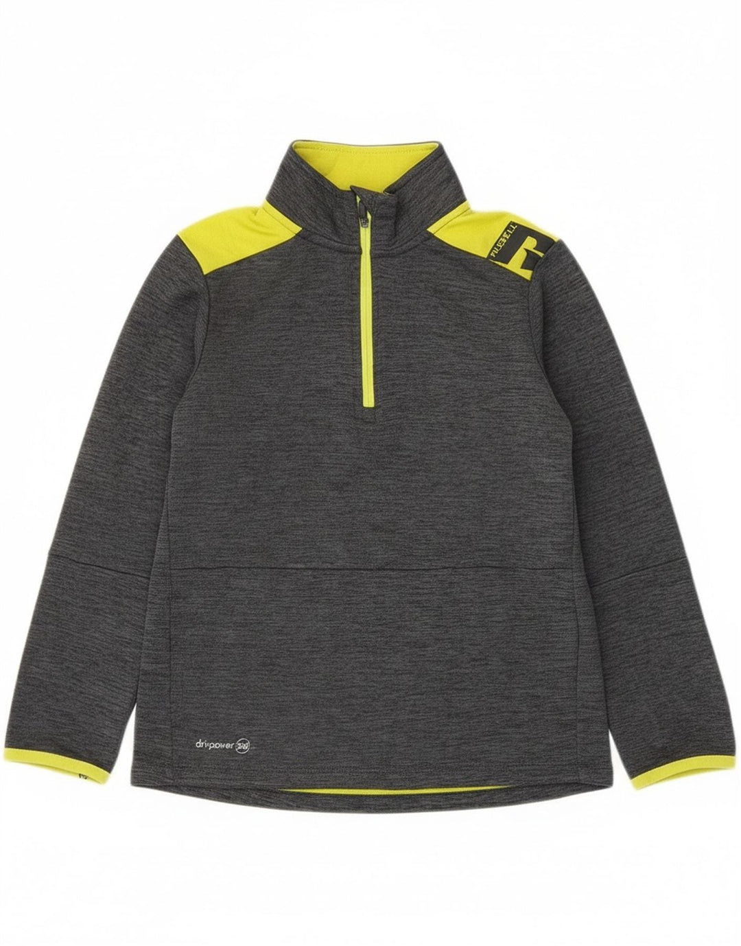 Top della tuta pullover da ragazzo Russell Athletic 7-8 anni Grigio medio