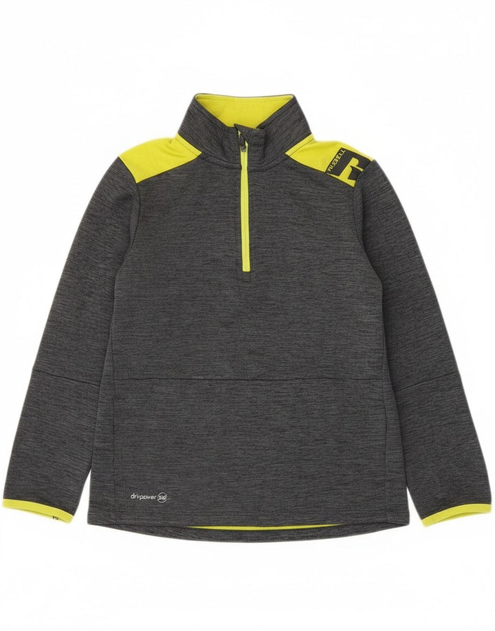 Top della tuta pullover da ragazzo Russell Athletic 7-8 anni Grigio medio