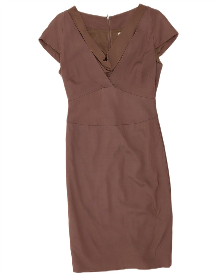 Abito tubino da donna Reiss UK 8 piccolo in viscosa marrone