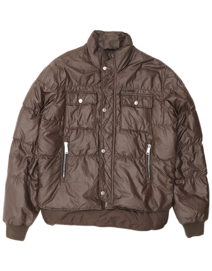Giacca imbottita imbottita da uomo Dsquared IT 48 Designer marrone medio