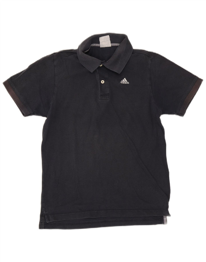 Polo Adidas da uomo piccola in cotone blu navy