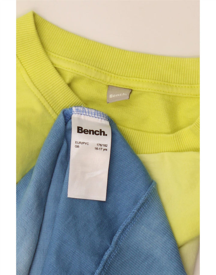 BENCH Boys Graphic Sweatshirt Jumper 15-16 Years Multicoloured Colourblock Vintage Bench and Second-Hand Bench from Messina Hembry 
