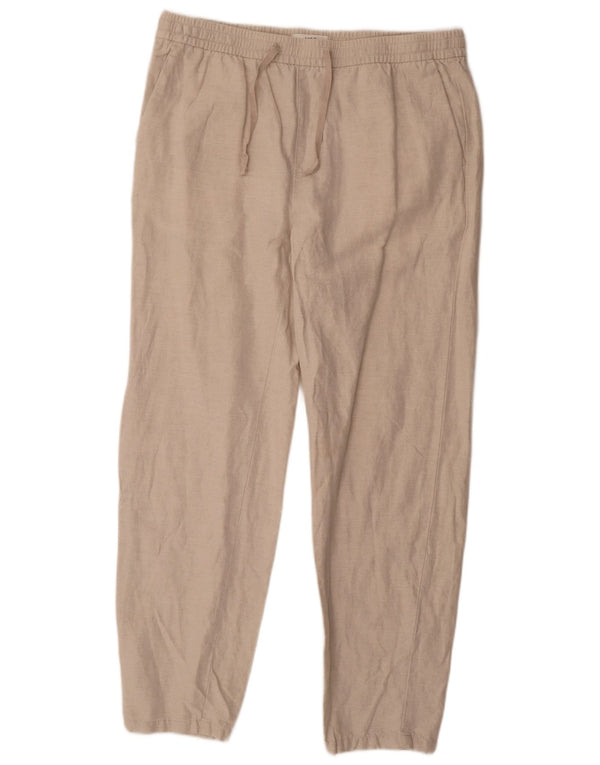 Pantaloni chino dritti da uomo Marks & Spencer W38 L30 cotone beige