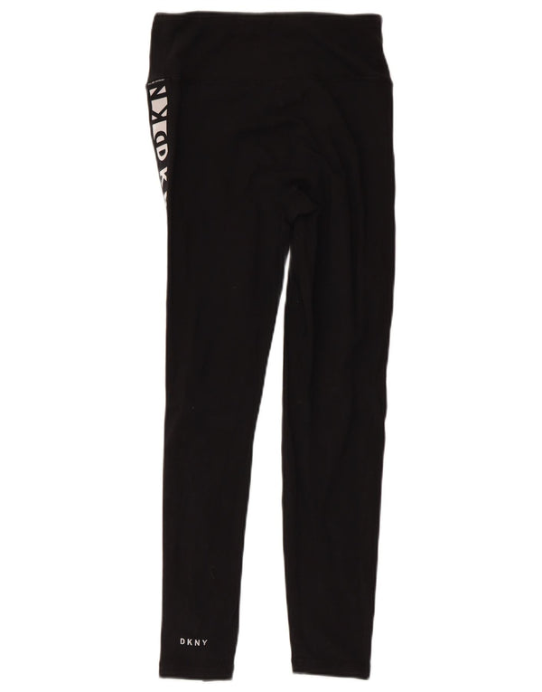 Leggings grafici da donna Dkny UK 4 XS cotone nero