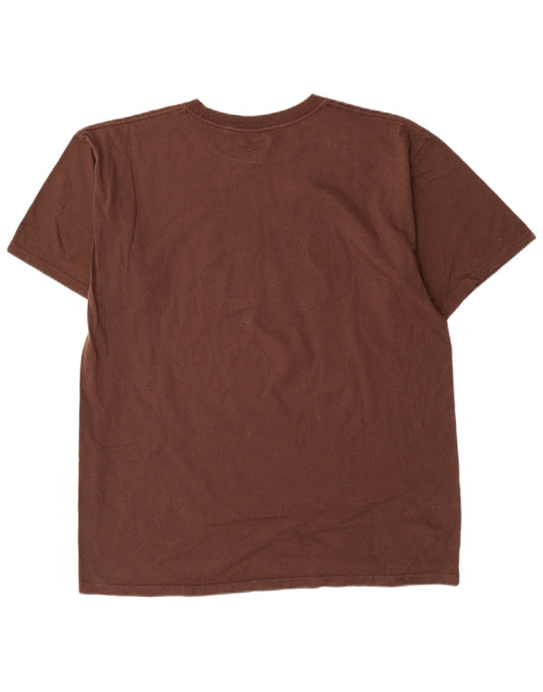 T-shirt grafica da uomo Santo Domingo Hard Rock Cafe, grande, in cotone marrone