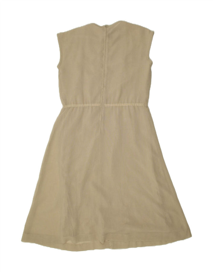 FINK MODELL Womens Sleeveless A-Line Dress EU 40 Medium Beige Floral Vintage Fink Modell and Second-Hand Fink Modell from Messina Hembry 