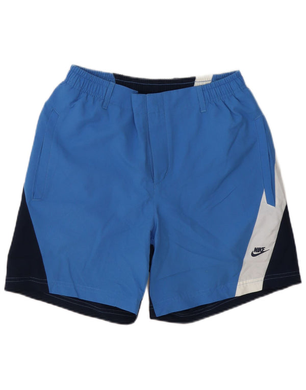 Pantaloncini da bagno da uomo Nike Small blu in poliestere color block