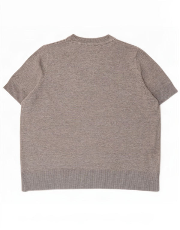 Maglione girocollo corto da donna Marks & Spencer UK 14 Grigio medio