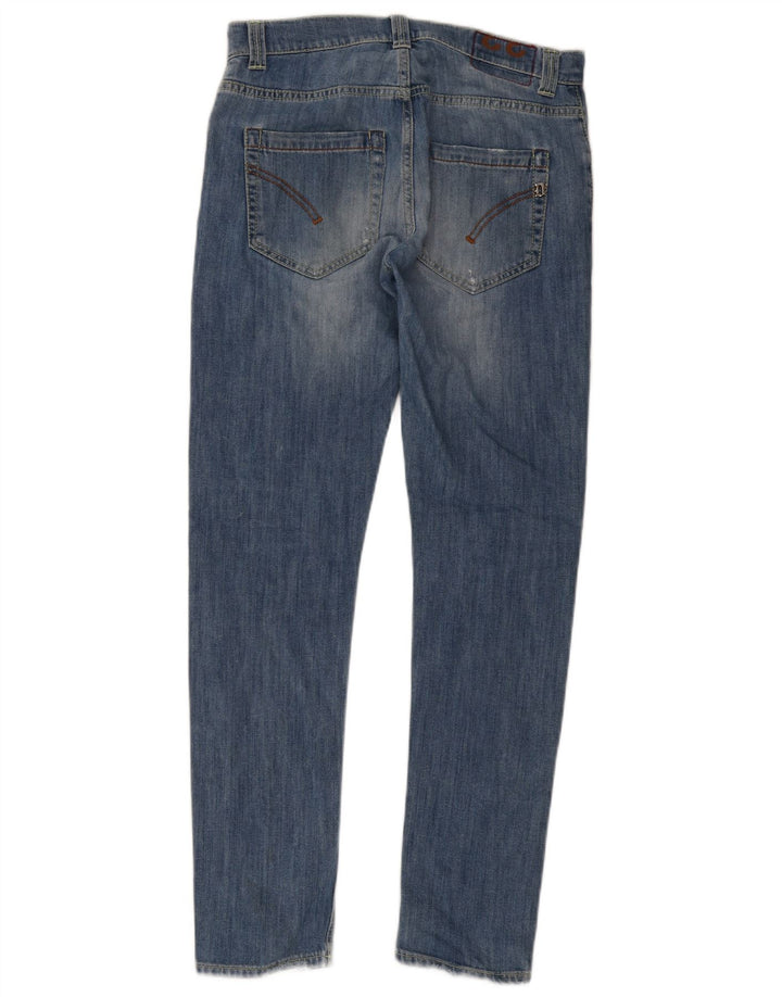 Dondup Jeans slim invecchiati da uomo W33 L32 in cotone blu