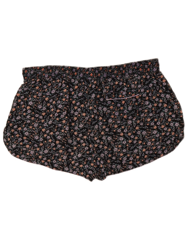 Topshop Womens Hot Pants UK 18 XL W34 Black Floral